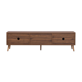 TV Stand With 2 Drawers, Media Console Table For TVs Up To 80'' For Living Room - Walnut