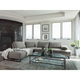 Harnal - L-Shape Sectional Adjustable Back Comfort Focused Sofa - Taupe