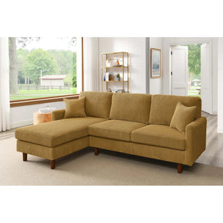 Upholstered Sectional With Toss Pillows