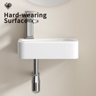 Wall Mounted Bathroom Sink With Faucet And Drain