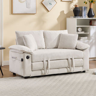 Upholstered Futon Convertible Floor Sofa Bed