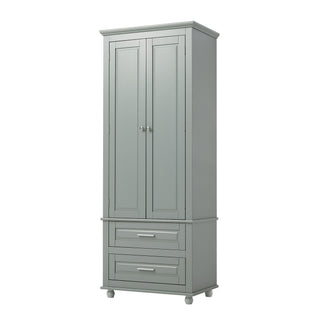 Tall Storage Cabinet With 2 Drawers For Bathroom