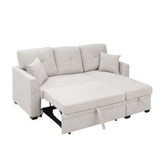 Upholstered Sectional & Pull Out Bed And Chaise Storage