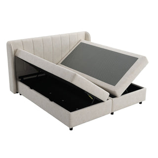 Adonia - Eastern King Storage Bed With Mattress Included - Beige
