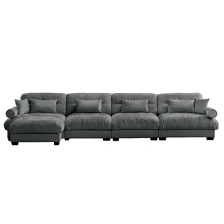 Super Comfort Oversized Modular Sectional Sofa With Movable Ottoman