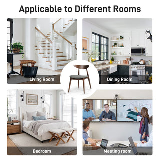 Retro Dining Chairs With Ergonomic Back (Set of 2)