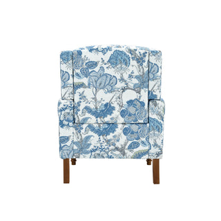 Accent Chair With Floral Upholstery And Nailhead Trim