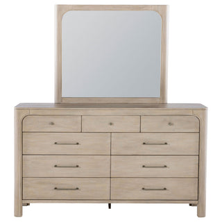 Flores - 9 Drawer Dresser With Mirror - Mango Color