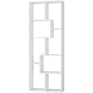 Asymmetrical Display Shelf & Bookcase, 5 Tier