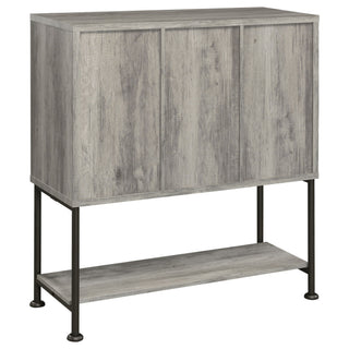 Hovander - Sliding Door Bar Cabinet - Gray