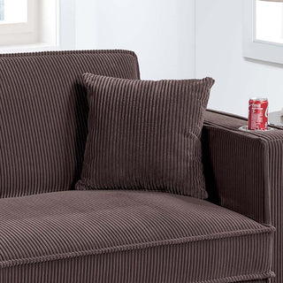 Modern Convertible Sofa With Hidden Storage USB Port, Cup Holder