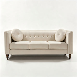 Chesterfield Sofa With Square Arms For Living Room