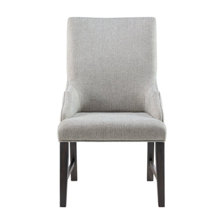 Montrose - Fabric Dining Host Chair (Set of 2) - Espresso / Light Gray