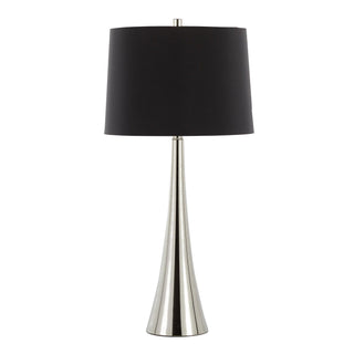 Diana - Contemporary Table Lamp (Set of 2) - Polished Nickel / Black Satin