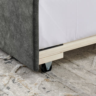 Upholstered Daybed With USB Charging & Pull Out Bed