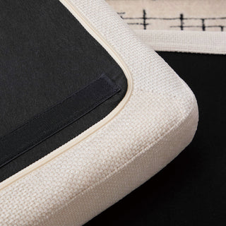 Wide Modern Upholstered Ottoman Foot Stool