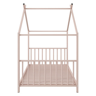 Metal House Platform Bed With Modern Design And Durable Frame