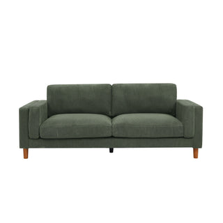 Upholstered Square Arm Sofa - Dark Green
