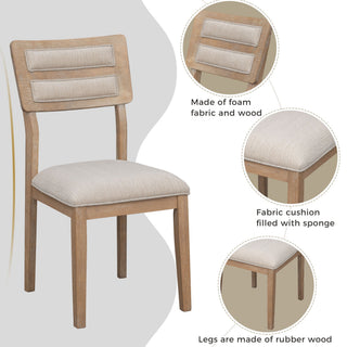 6 Piece Dining Set, Upholstered Chairs And Bench