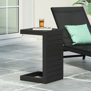 Aluminum Outdoor C - Shaped Side Table For Patio