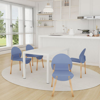 4 Piece Set Of Single Chairs With A Design Combining Modern And Traditional Elements