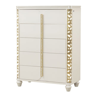 Cinderella - Chest With LED Accents And 5 Storage Drawers - Beige