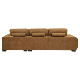 Plather - Sectional Sofa With Chaise - Amber
