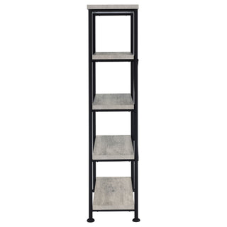 4 Shelf Bookcase Industrial Storage - Gray