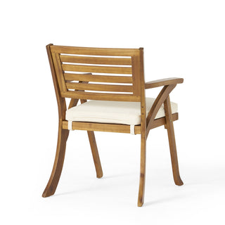 Outdoor Hermosa 7 Piece Wood Dining Set With Cushions - Teak