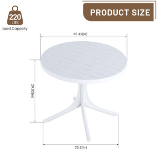 4 Piece Set Of Color Block Designed Single Chairs & Round Table - Cream White / Haze Green / White