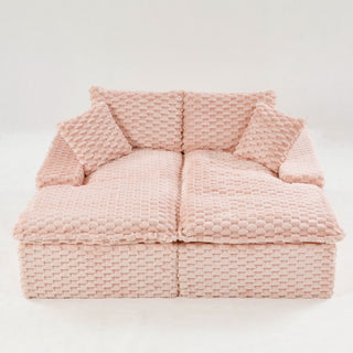 Double Chaise Lounge With Full Compressed Sponge