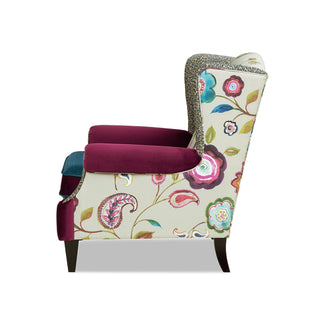 Anya - Wingback Accent Arm Chair - Blue