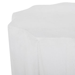 Outdoor Lightweight Concrete Side Table - Antique White