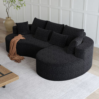 Curved Oversized Sectional Sofa With Extra Deep Seat