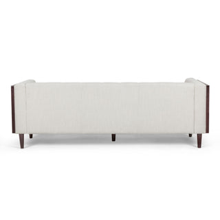 Contemporary Mid-Century Charm 3 Seater Sofa With Button Tufted Waffle Stitching