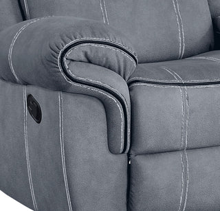 Zubaida - Two Tone Recliner Loveseat With USB Port Console