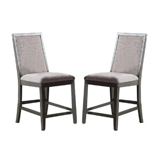 Upholstered Dining Chairs Counter Height (Set of 2) - Gray