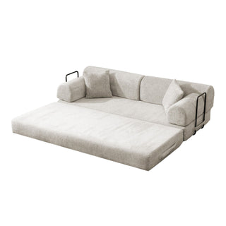 Convertible Sleeper Sofa Bed, Folding Mattress Couch - Light Camel