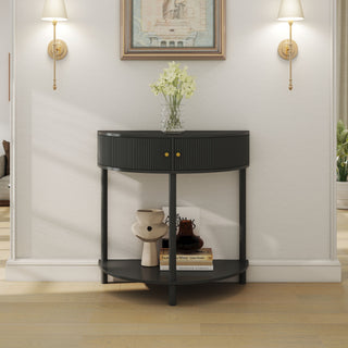 Demi Lune - Console Table With 2 Storage Drawers