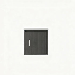 Floating Bathroom Vanity Combo, Wall Mounted Cabinet With Sink & Soft Close Doors For Small Bathrooms