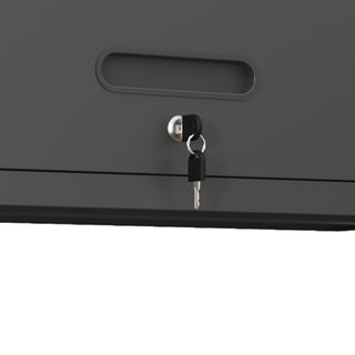 Heavy Duty, Metal Wall Mounted Tool Storage Cabinet Steel Metal Garage Storage Cabinet - Black / Gray