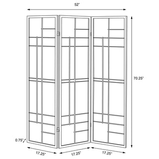 Colby - 3-Panel Folding Floor Screen - Brown / White