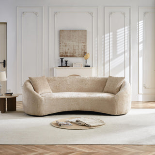 Curved 3 Seater Sofa, Long Living Room Couch
