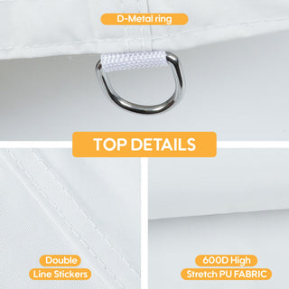 Canopy Replacement Top With 4 Pack W8 Bags, Pop Up Tent Cover Only, Frame Not Included