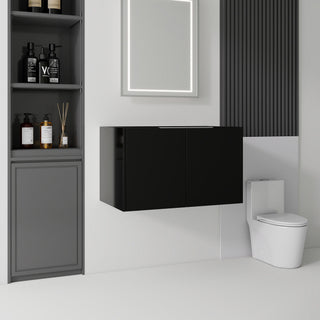 Floating Bathroom Vanity Cabinet With Soft Close Double Doors, Spacious Interior Storage, Wall Mounted, Cabinet Only
