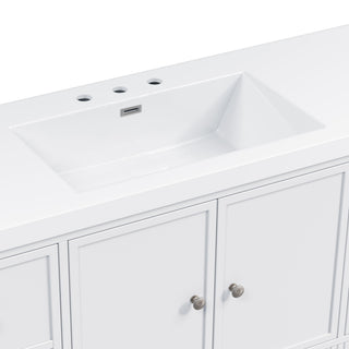 Bathroom Vanity With Separate Sink, Soft Close Doors And 4 Drawers