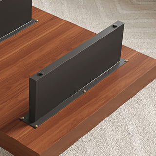 Square Floating Coffee Table For Living Room - Dark Walnut