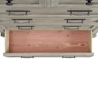 Farmington - 5 Drawer Chest - Medium Brown / Washed Stone