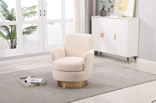 Teddy Swivel Barrel Chair, Swivel Accent Chairs Armchair For Living Room