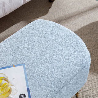 Storage Ottoman Bench For End Of Bed Legs, Modern Camel Faux Fur Entryway Bench Upholstered Padded With Storage For Living Room Bedroom